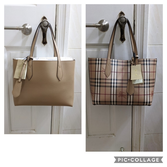 Burberry Handbags - Burberry Camel Lavenby Reversible Tote